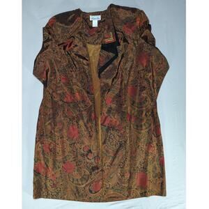 Vintage Michael Blair Paisley Duster 16W Made USA
